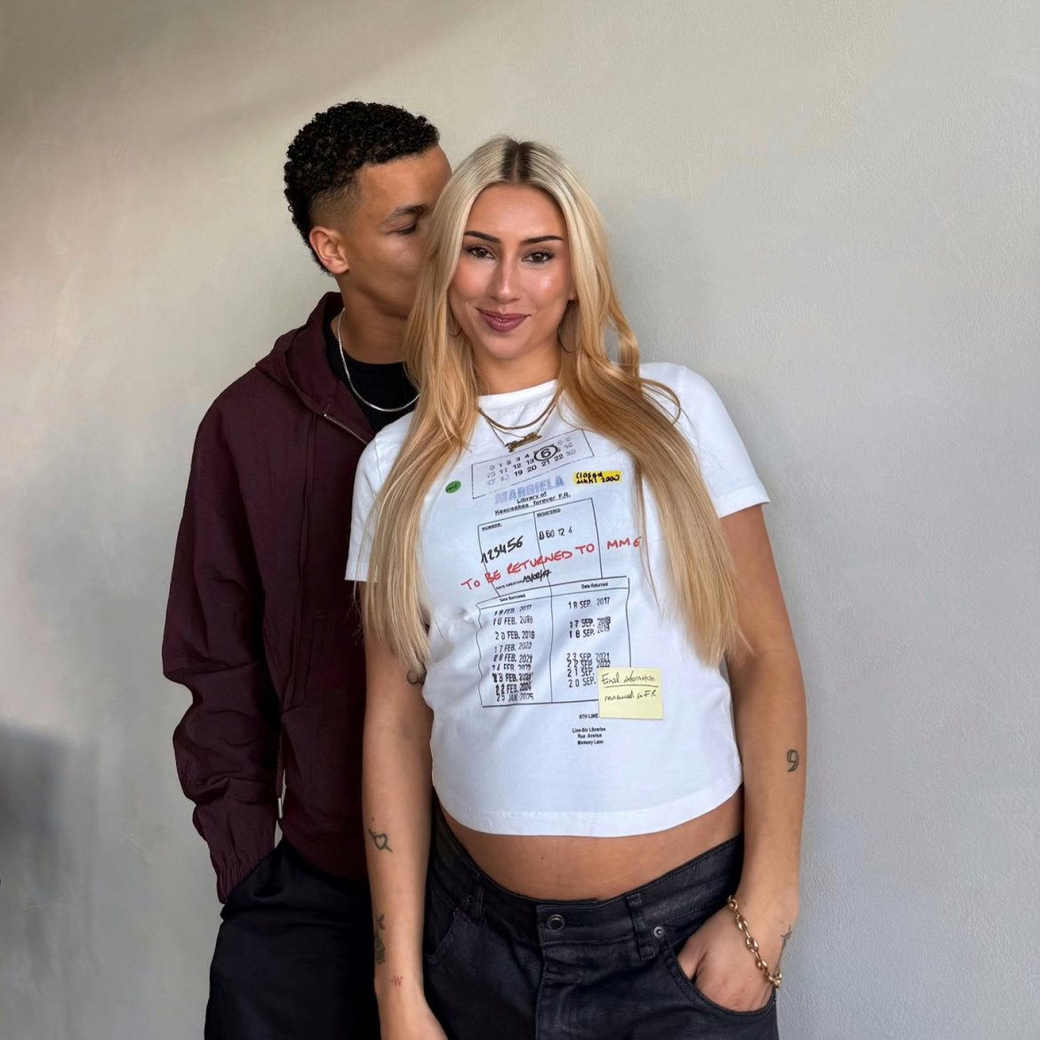 Bilal Wahib en Sophie Keizer toen Sophie nog zwanger was