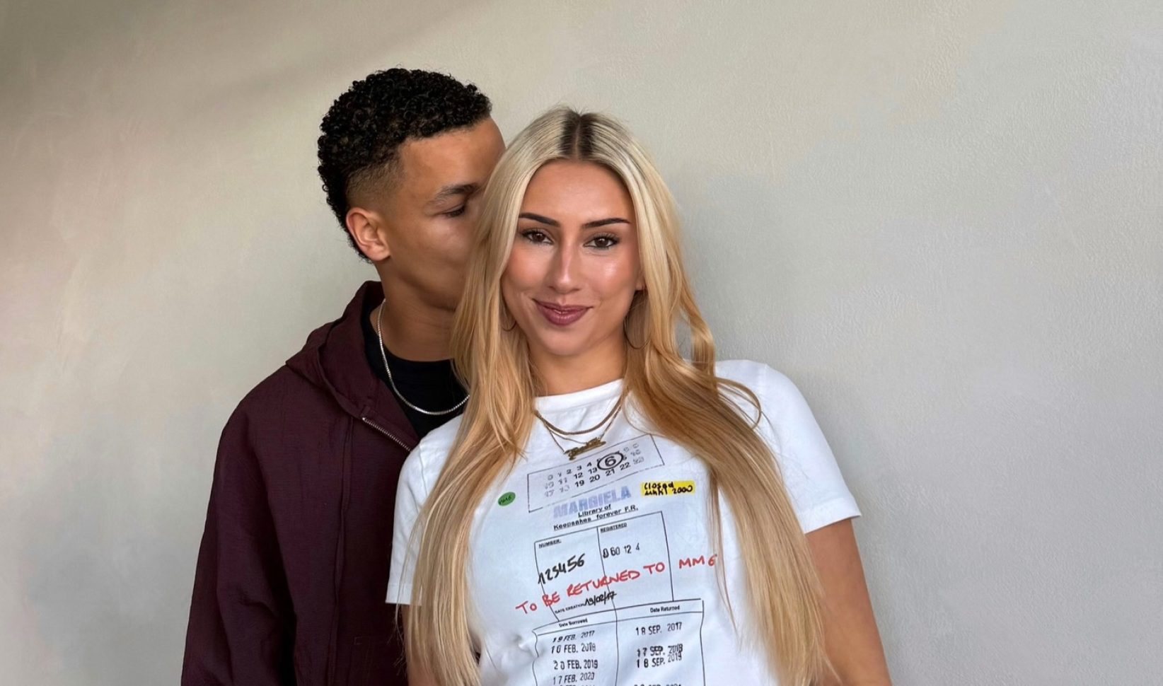 Bilal Wahib en Sophie Keizer toen Sophie nog zwanger was