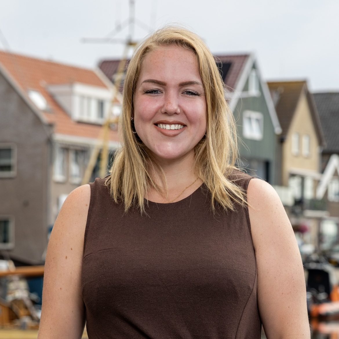 Mathilde Keuter in de haven van Urk